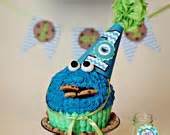 Cookie Monster Birthday Hat by Boopteylu | Catch My Party