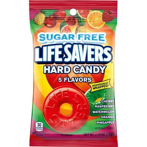 Life Savers, Sugar Free 5 Flavors Hard Candy Bag, 2.75 Ounce - Walmart ...