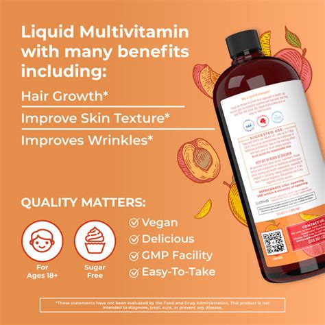 Liquid Morning Multivitamin + Hair Growth Vitamin Supplement – MaryRuth ...