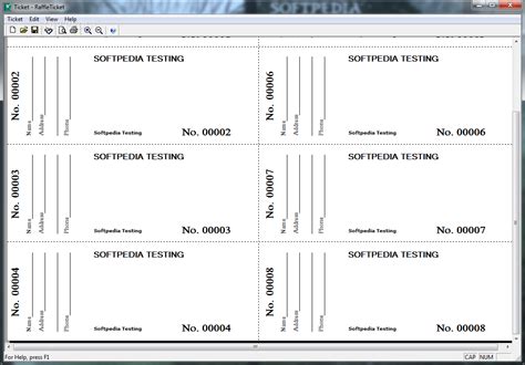 Free Blank Printable Tickets Sheets