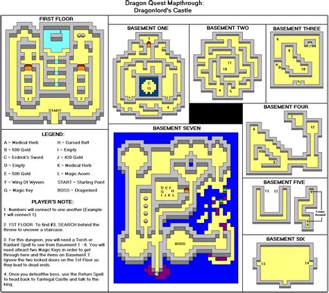 Dragon Quest I & II DQ1: Dragonlord's Castle Map (GIF) - StarFighters76 ...