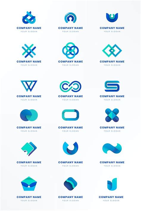 Download premium vector of Blue logo branding design vector set by taus about profile logo ...