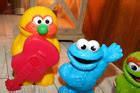 Lot of 5 Sesame Street Figure Toys Oscar Cookie Monster Grover Elmo ...