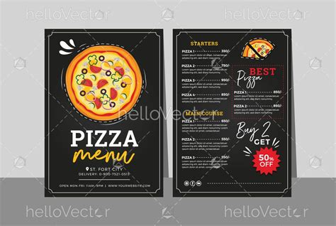 Pizza menu card design - Download Graphics & Vectors