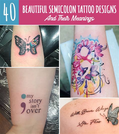 40 Beautiful Semicolon Tattoo Designs And Their Meanings