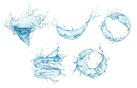 Transparent water tornado, whirlwind swirl splash 23542880 Vector Art ...