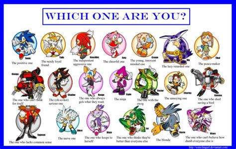 sonic the hedgehog characters which one are you by sonicfangurl d4xmdy6 - Sonic Characters Photo ...