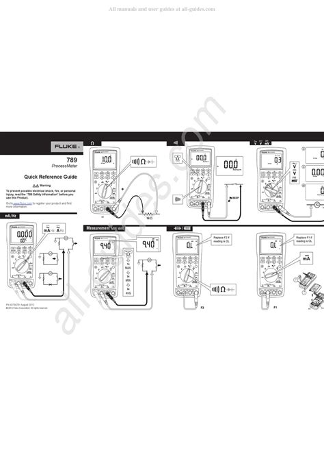 FLUKE 789 QUICK REFERENCE MANUAL Pdf Download | ManualsLib