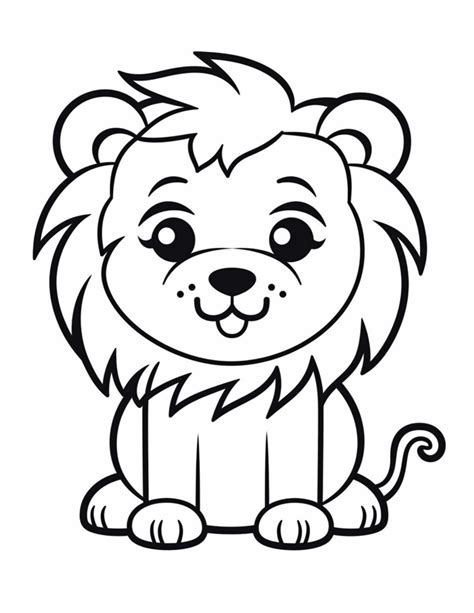 Free Cute Lion Coloring Page Roar With Creativity Free Coloring | The Best Porn Website