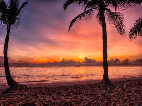 Sunrise over the ocean in the tropical Dominican Republic image - Free ...