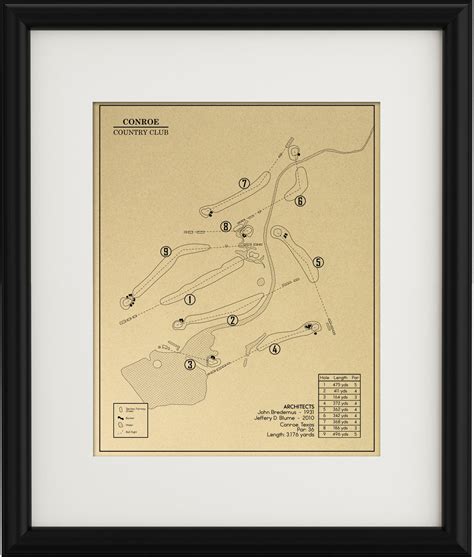 Conroe Country Club Outline (Print) – GolfBlueprints