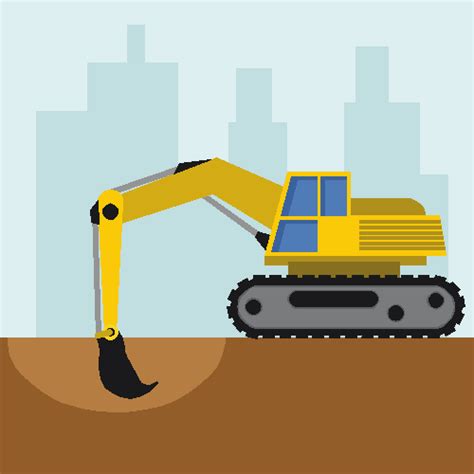 excavator-machine | Excavator, Excavator machine, Animation