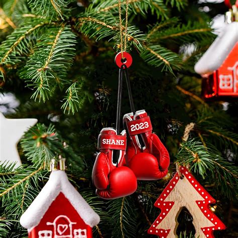 Boxing Gloves Ornament, Boxing Christmas Ornament, Boxing Lovers Gift ...