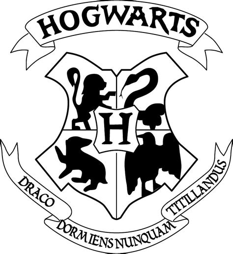 Simplified Hogwarts Logo | Easy drawings, Hogwarts, Harry potter