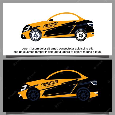 Premium Vector | Car livery concept simple design template