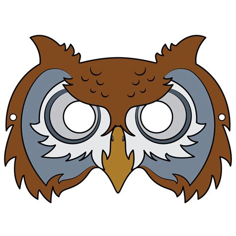 Owl Mask Template | Free Printable Papercraft Templates