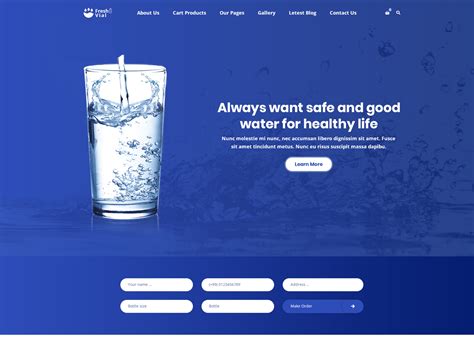 Drinking Mineral Water Delivery PSD Template by Towkibur Rahman on Dribbble