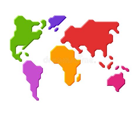 World Map Globe Isolated On White Background - Stock Vector Stock ...