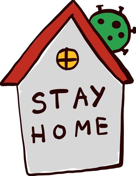 Stay home , illustration, vector on white background 13720878 Vector Art at Vecteezy