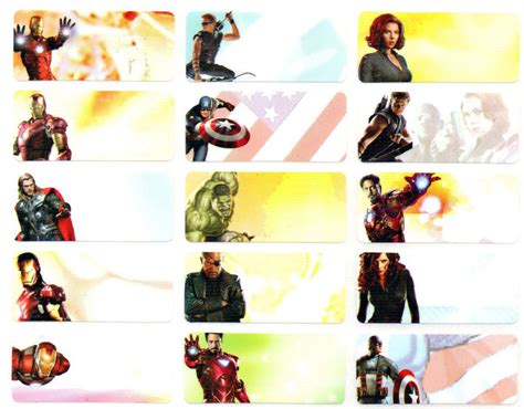 Medium Avengers Name Stickers – StickerPrint.sg