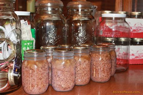 Canning ground beef was easy! A very convenient way to prepare meals in advance when the be ...