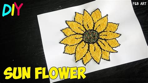 DIY Easy Craft Art！【Sun Flower】★Sago Pearl | Seed Art Ideas for Kids ...