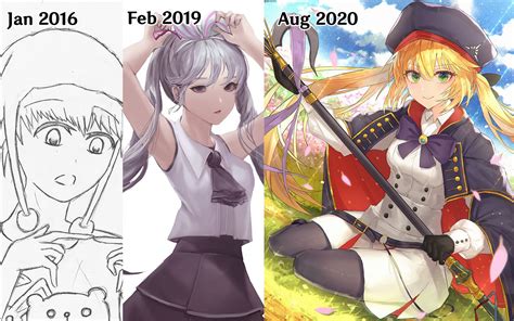 My progression over the years on anime art style! | Scrolller