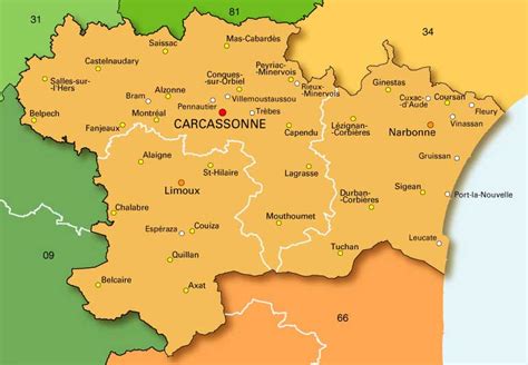 Aude -- Carcassonne -- Blog ville -- Villes de France: Carte Aude