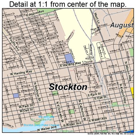 Stockton California Street Map 0675000