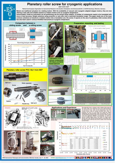 (PDF) Planetary roller screw for cryogenic applications