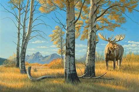 Fall Landscape - Moose Painting by Paul Krapf - Fine Art America