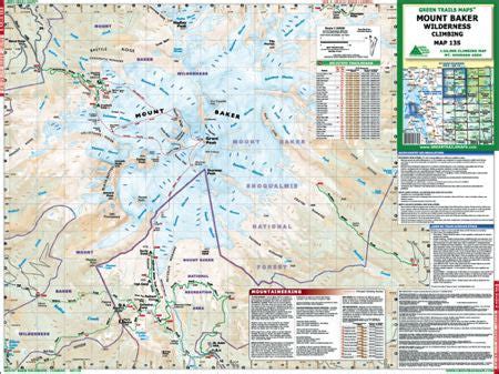 Mt Baker Climbing Map 13X – The Equipment Shop at American Alpine Institute