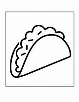 Printable Taco Coloring Page sketch template