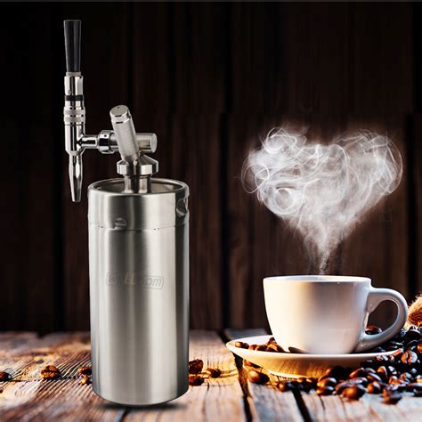 Nitro Cold Brew Coffee Maker with 4L Mini Stainless Steel Keg Home brew coffee System Kit Nitro ...