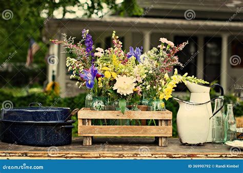 Vintage country flowers stock photo. Image of blossom - 36990792