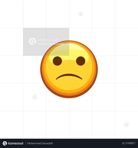 Slightly Frowning Face Emoji Animated Icon download in JSON, LOTTIE or MP4 format