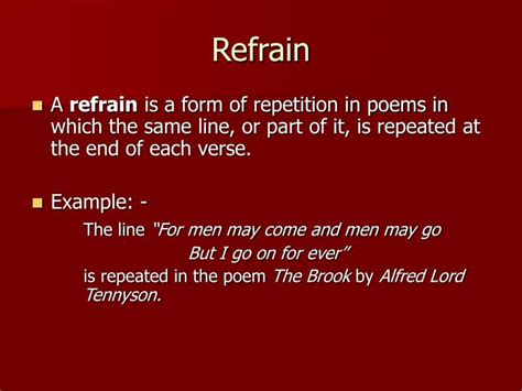 Refrain Definition In Poetry - DEFINITION GHW