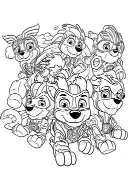 Kids-n-fun.com | 24 coloring pages of Paw Patrol Mighty Pups