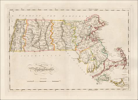 The State of Massachusetts-20 Inch By 30 Inch Laminated Poster With Bright Colors And Vivid ...