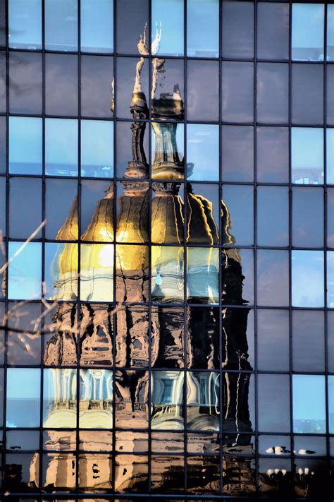 Georgia State Capitol Dome Reflection at Sunset in Atlanta, Georgia - Encircle Photos