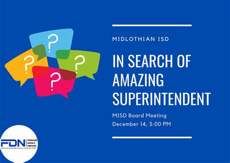 Midlothian ISD Begins Superintendent Search