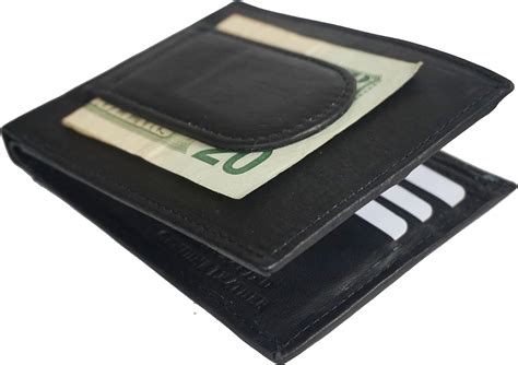 Premium Leather Credit Card Holder Bifold Front Pocket Money Clip Mens wallet at Amazon Men’s ...