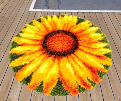 Second Life Marketplace - Rug- Round Sunflower Latch2