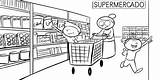 El Supermercado Colouring Pages Page 2 Sketch Coloring sketch template