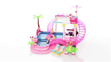 Mega Bloks Barbie - BUILD 'N STYLE POOL PARTY - 80228U - YouTube