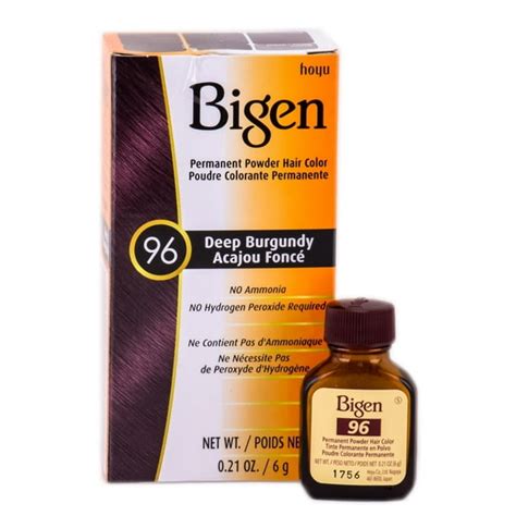 Bigen Permanent Powder Hair Color, Deep Burgundy, .21 Oz - Walmart.com - Walmart.com