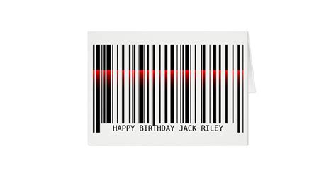 Birthday Barcode Card | Zazzle