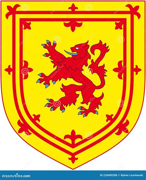 The Former Official Royal Coat of Arms of Scotland Stock Vector ...