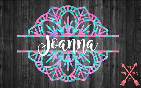 Print Inspired Custom Name Mandala Monogram Print Vinyl Decal | Etsy