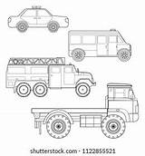 Set Transport Toys Vector Illustration Coloring Stock Royalty  sketch template